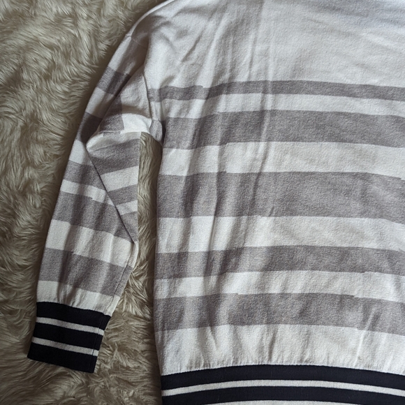 NWT 360 Cashmere Penny Striped Sweater - Picture 13 of 15